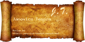 Janovics Tessza névjegykártya